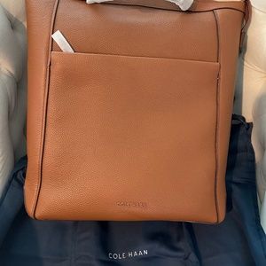 Cole Haan Tan Leather Backpack